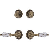Nostalgic Warehouse Rope Rosette Entry Set with Parlour Crystal Lever