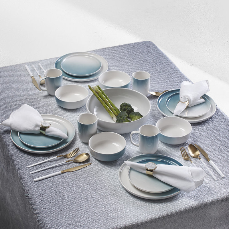 Towaoc Piece Porcelain China Dinnerware Set - Service for 4