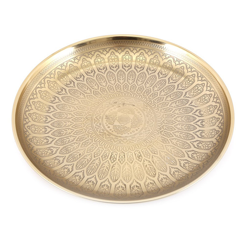 Clarington Metal Tray, Gold