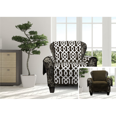 Geraint Polyester Box Cushion Armchair Slipcover