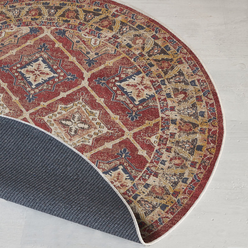 Judith Round Cotton Area Rug, Round 120cm