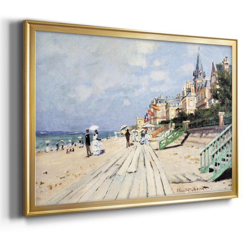 Plage à Trouville, Or, H 18 po x l 26 po x P 1,5 po