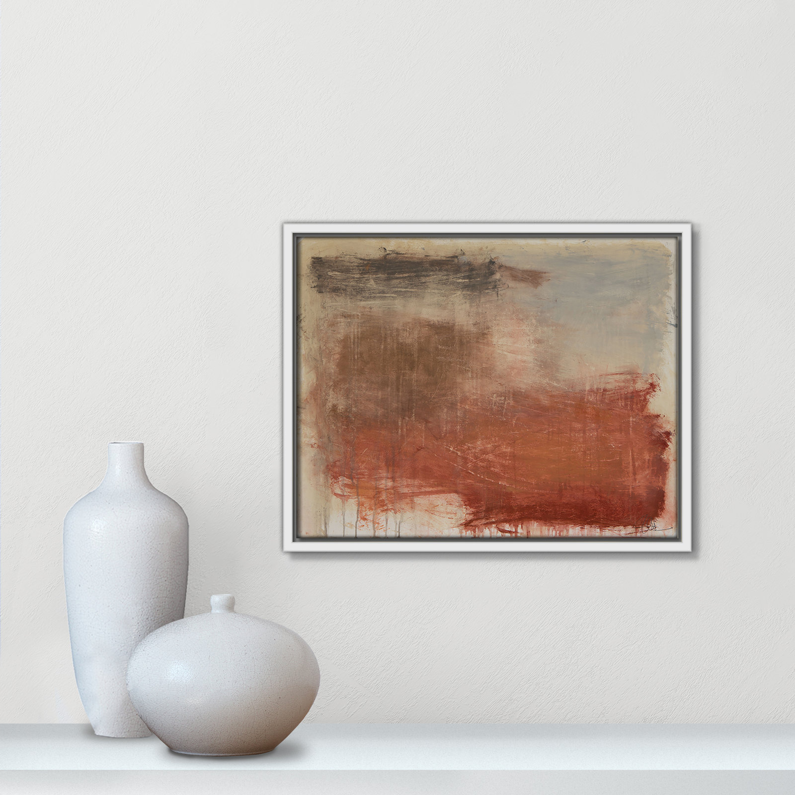 Colin "Autumn Over The Riviera" Print, 12.5" H x 15.5" W, White
