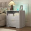 Table de chevet avec station de charge, table de chevet intelligente avec veilleuse, tables de chevet avec armoire de rangement pour la chambre à coucher-1063860508