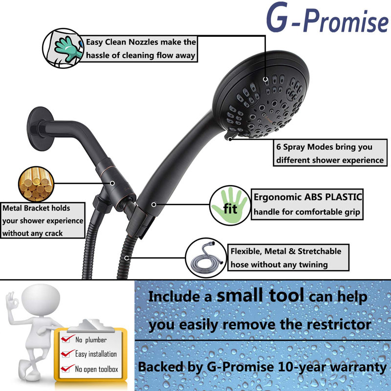 Massage/Jet Handheld Shower Head 2.5 GPM GPM