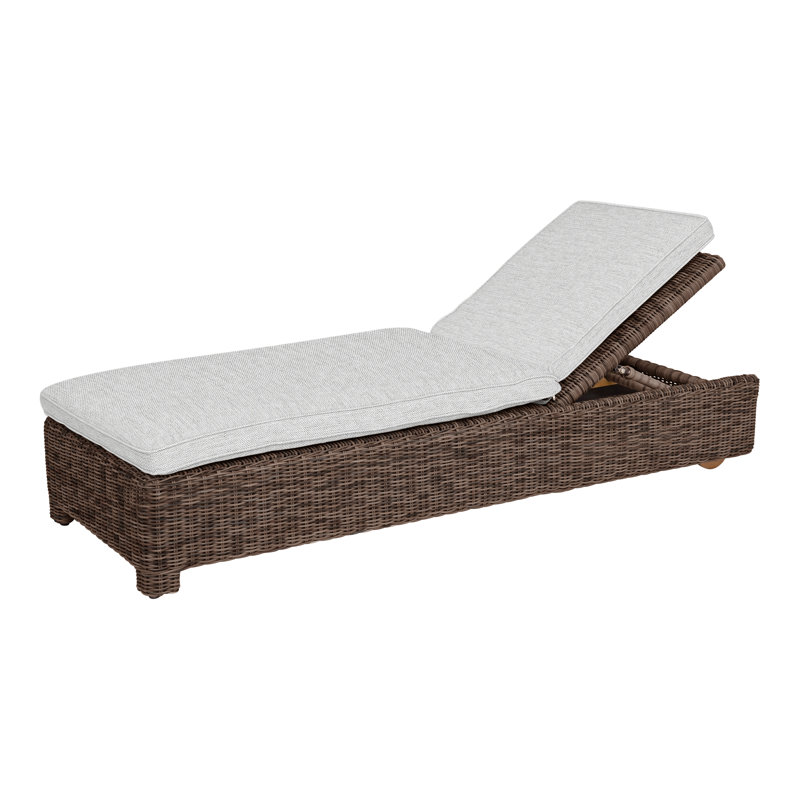 Sag Harbor Outdoor Chaise Lounge, Linen Shale, Sag Harbor Mocha