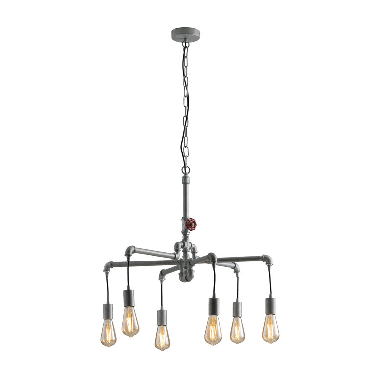 Barkhad 6 - Light Galvanized Pendant