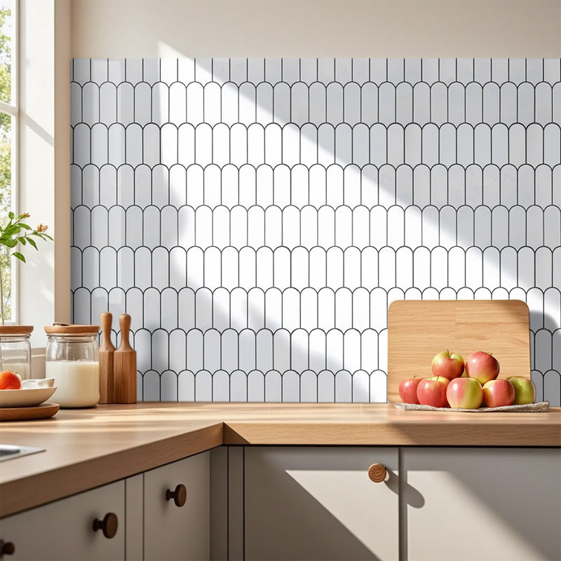 30.5 x 30.5 cm PET/PU Tile , White
