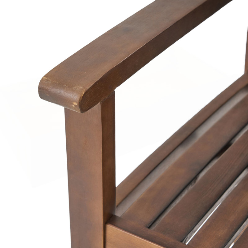 Dark Brown Acacia Wood Outdoor Dining Chair Set