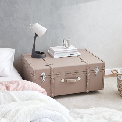 Coffre Texture Brand - Gouttes de pluie taupe pierre