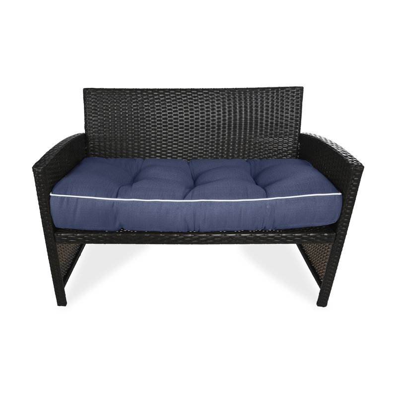 Wendin Outdoor 5'' Bench Seat Cushion, Navy