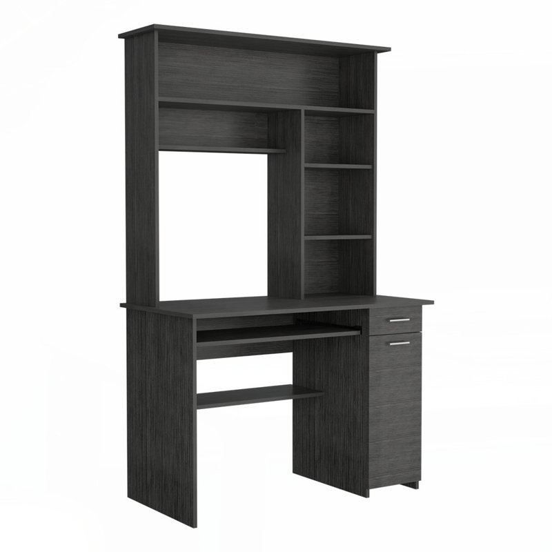 Jexton Computer Table, Gray Oak