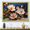 Fleurs blanches et bleues coquelicots I - art mural floral abstrait