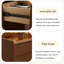 Ensemble de meuble-lavabo compact Mid-Century en bois d'hévéa massif avec miroir à DEL et tabouret de rangement