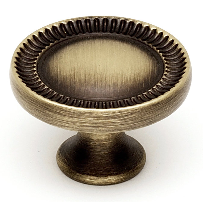 Poignée champignon Regal, Mat anglais antique, H 0,88 po x l 1,25 po x P 1,25 po