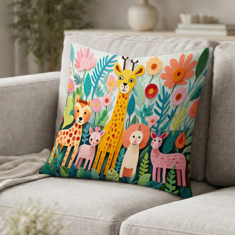 Coussin décoratif pour chambre de bébé Animal, H 16 po x l 16 po