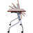 Rectangle Person Flip Top L Training Table and Chair Set with Casters and-20685603-20685602