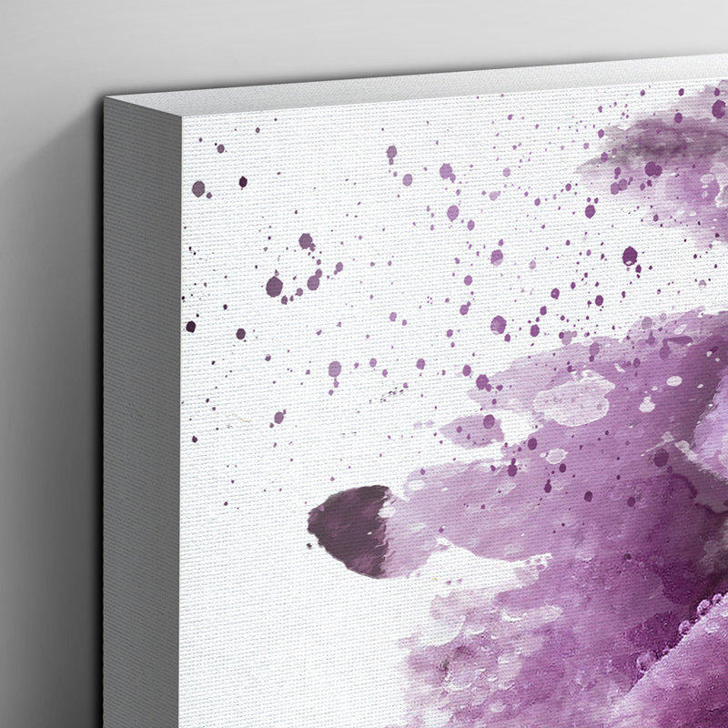 Flower Purple Rose - Wall Art, 40cm H x 60cm W, Wrapped Canvas