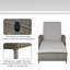 Chaise longue d'extérieur en aluminium 2 pièces avec pompe à air Aviahna, dossier inclinable et coussin réglables