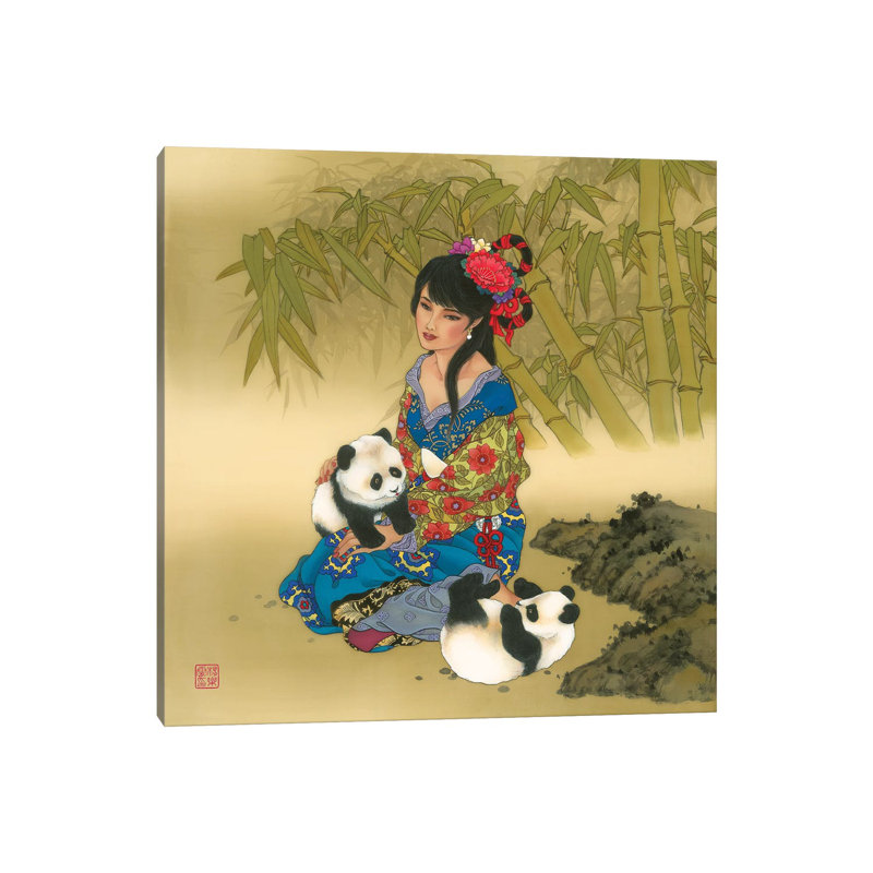 Wolong Valley - Painting on Canvas, Wrapped Canvas, 30.48 cm H x 30.48 cm W
