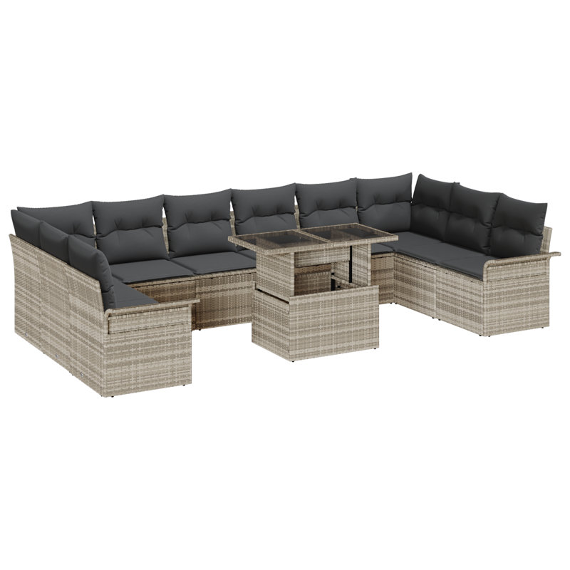 344cm Wide Patio Sofa with Cushions