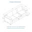 Salon 93,7 po en bleu, accoudoirs carrés avec porte-gobelet et rangement, structure de revêtement respirante pour plus de durabilité-1881125108