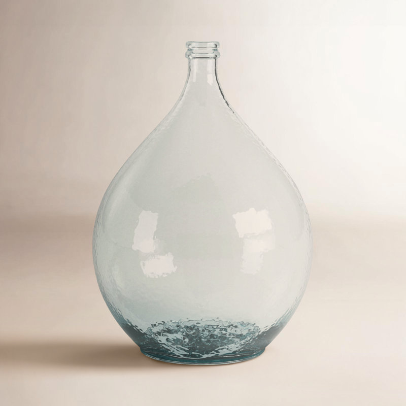 Harissa Handmade Glass Table Vase, Clear