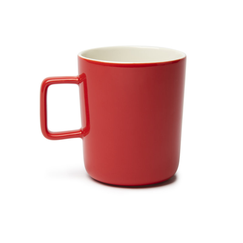 Porcelain Coffee Mug, Red