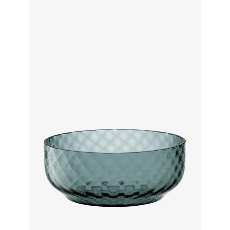 LSA International Dapple Glass Fruit Bowl, Water Blue