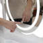 Ensemble de coiffeuse 4 tiroirs avec miroir DEL et tabouret rembourré-848192694