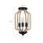 3-Light Rope-wrapped Flush Mount Light