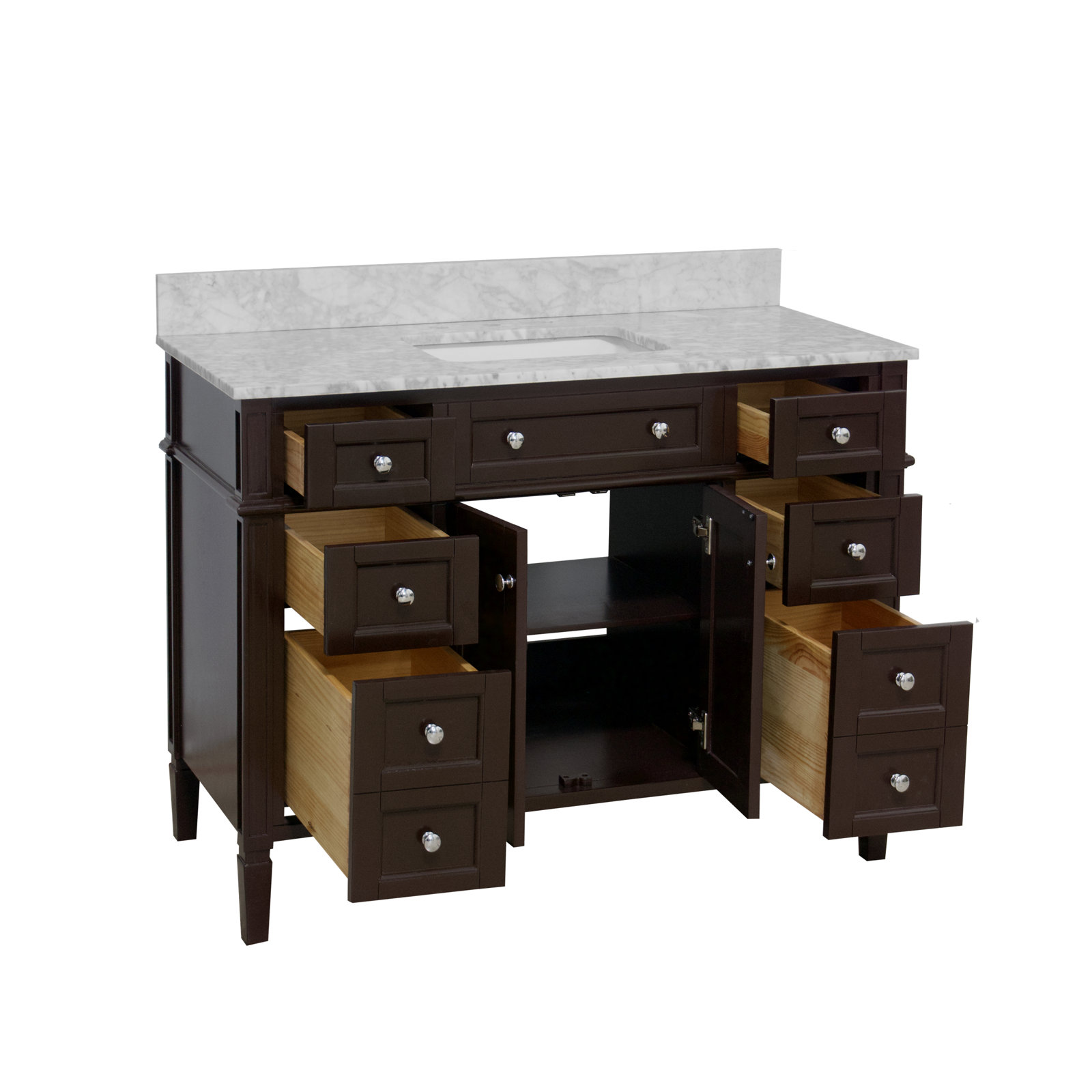 Lakeland 48'' Single Bathroom Vanity, Chocolate