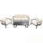 4-Piece Outdoor Sectional Set with sofa and two armchairs-1624587978