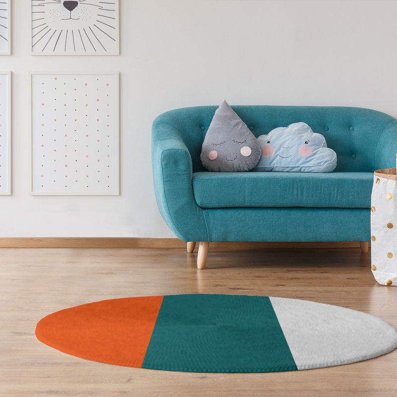 Chenille Indoor Rug, Round 5'