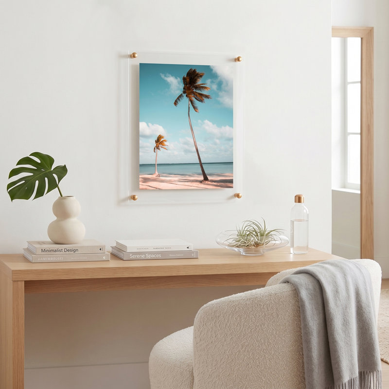 Devian Clear Acrylic Floating Picture Frame, 16" x 20", Gold