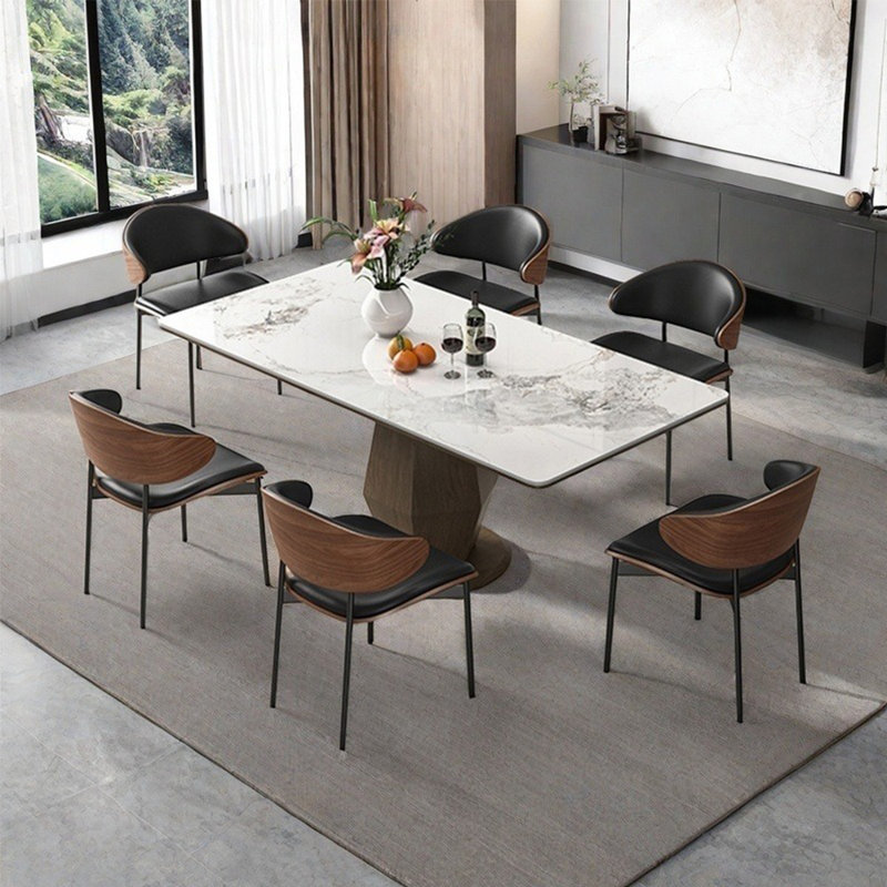 Ensemble de table minimaliste luxueux de style italien, H 29,5 po x L 70,8 po x l 35,4 po