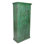 Cameren White Antique Solid Wood Hand Carved 2 Door Peacock Cabinet