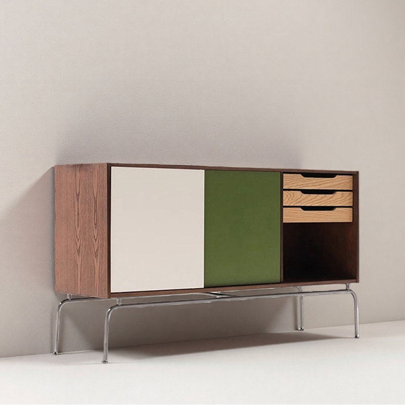 Armoire d'entrée Mid-Century, H 34,6 po x l 47,2 po x P 15,7 po