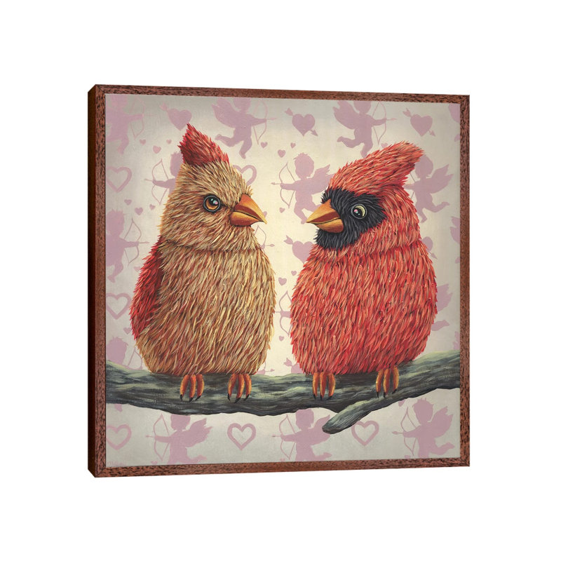 When Two Lovers Meet II 1 Piece Wall Art on Canvas, 66.04 cm H x 66.04 cm W, Classic Wood Floated Frame