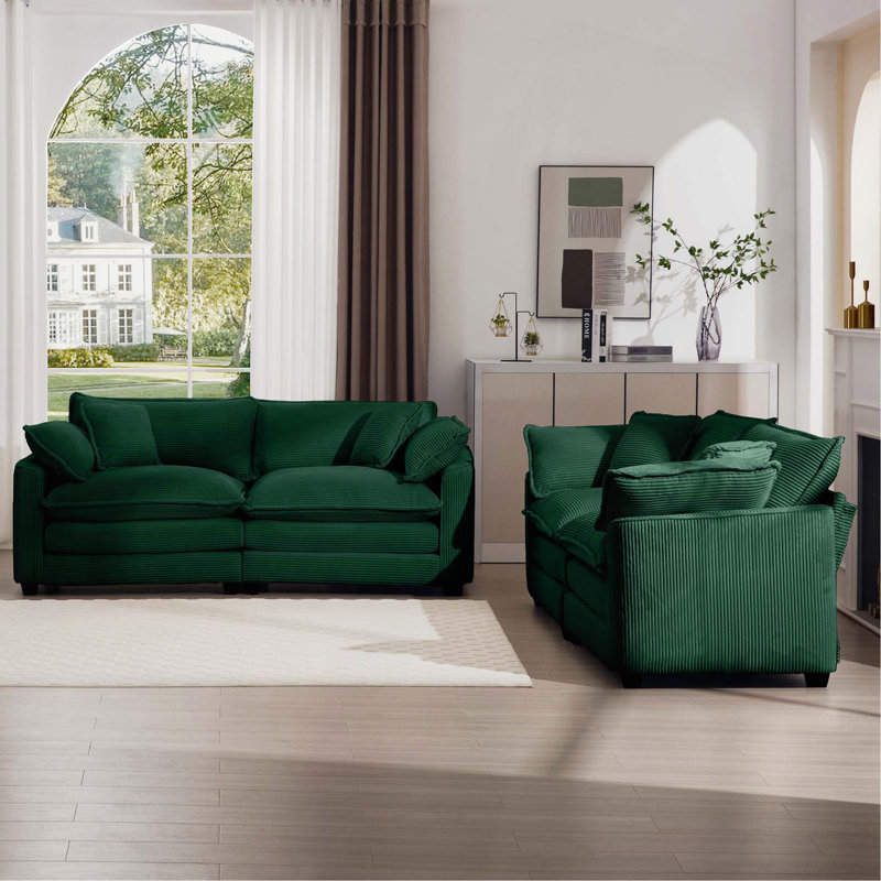 Ensemble de canapé de salon Modern, Vert