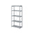 Grey And Silver 4-Shelf Bookcase