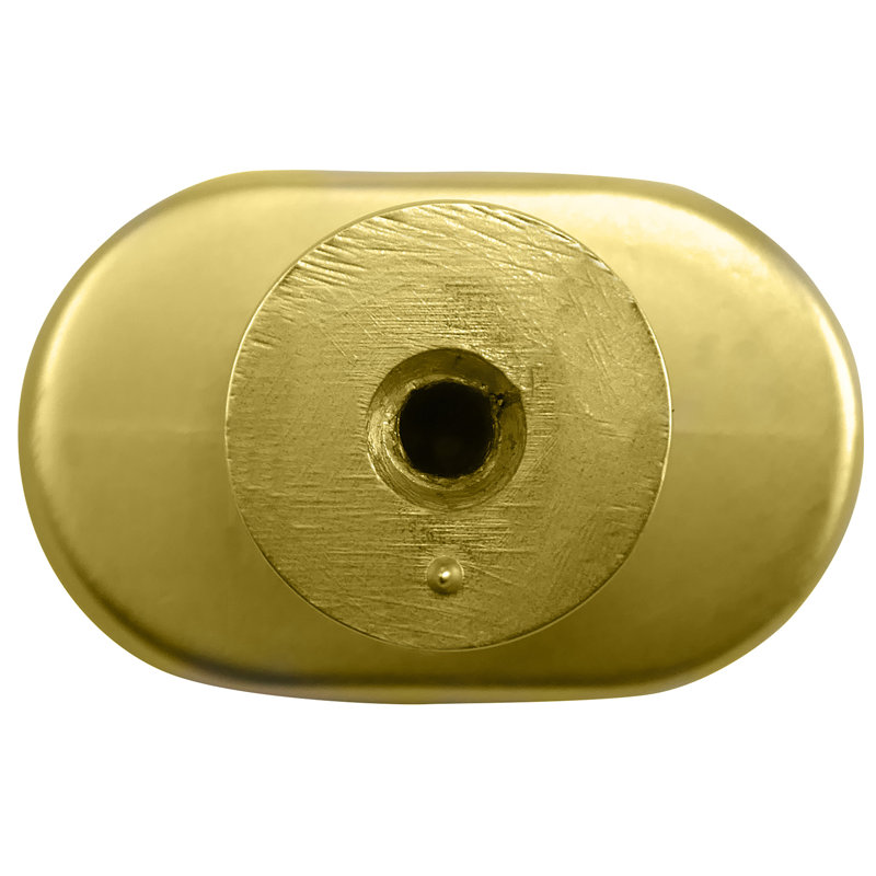 Oval Knob, Matte Brushed Brass