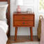 Table de chevet avec 2 tiroirs, petite table d'appoint avec rangement, Seadrifte