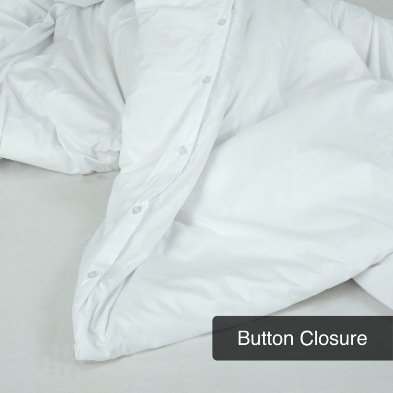 Literie , Housse de couette simple + 1 taie d'oreiller, Blanc