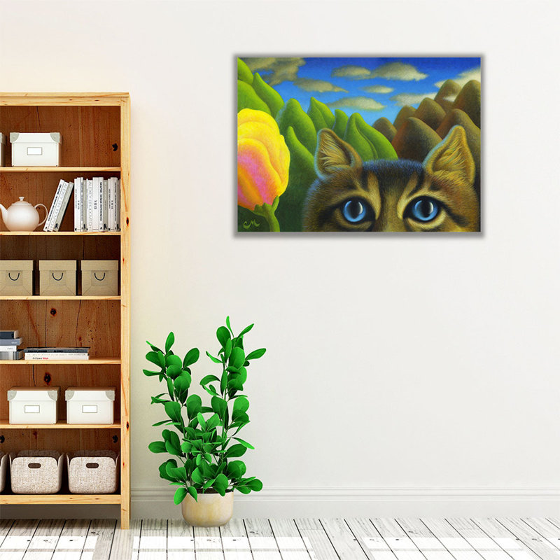 Nous regardons - reproduction d'art sur toile, H 24 po x l 32 po