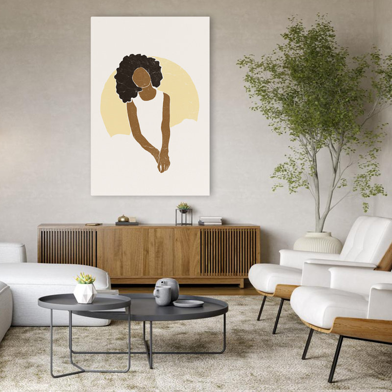 Boho Sun II - Multicultural Figurative Art, 48" H x 32" W