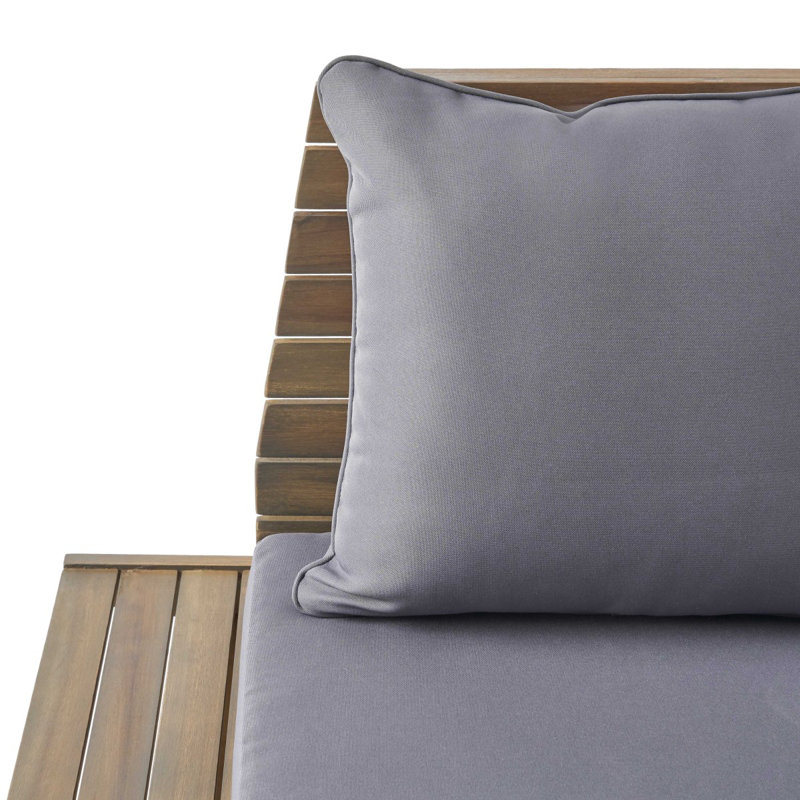 Fauteuil club Sedona, Coussin gris / cadre brun