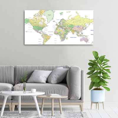 World Map - Wrapped Canvas Print
