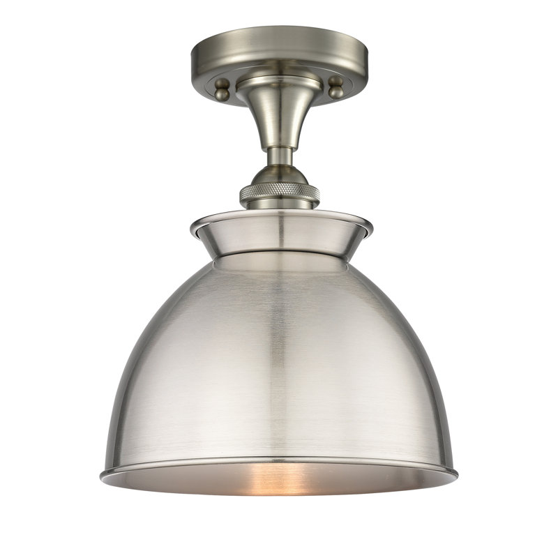Erastus Semi Flush Mount, Brushed Satin Nickel, No, Brushed Satin Nickel