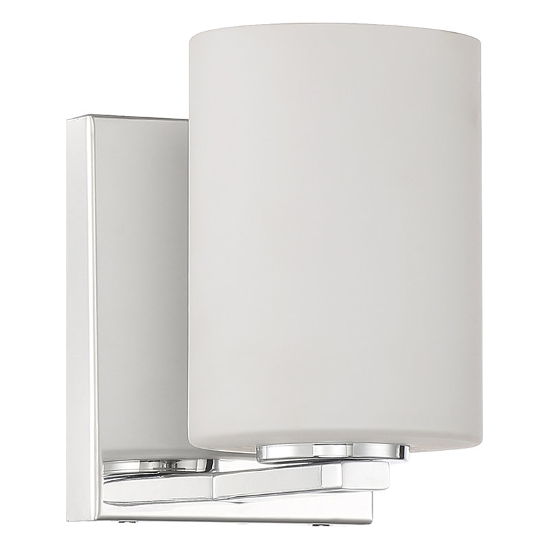Armed Sconce, Chrome, White